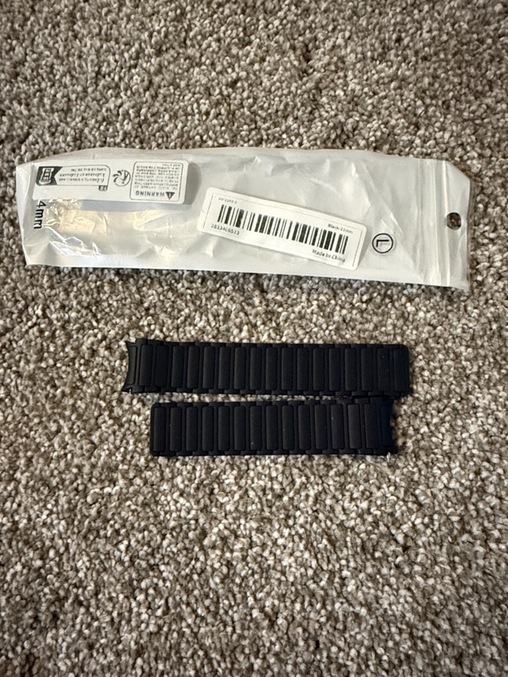 🎁free with any purchase ! Black Silicone Link Watch Band for Samsung Watch